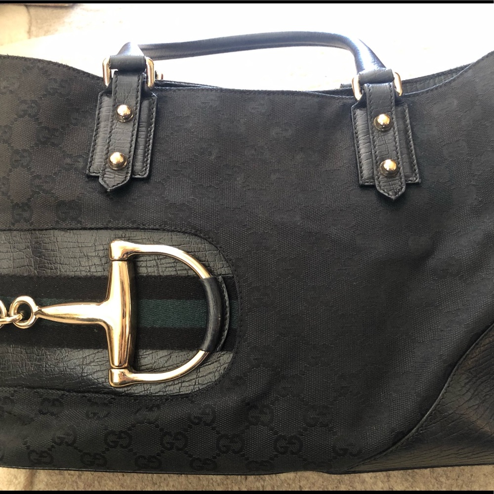 🔥Authentic GUCCI Horsebit Black Tote🔥